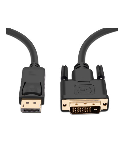 Кабель Prologix DisplayPort - DVI (M/M), 1 м, Black (PR-DP-DVI-P-04-30-1m)