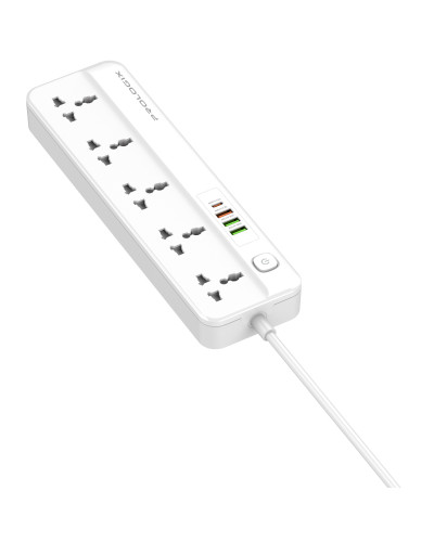 Фільтр живлення ProLogix Premium (PR-SC5415W) 5 розеток, 4 USB (1 PD +1 QC3.0 +2 AUTO ID), 2 м, білий