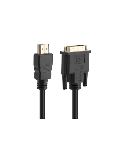 Кабель Prologix Premium HDMI - DVI V 1.3 (M/M), Single Link, 18+1, 0.5 м, Black (PR-HDMI-DVI-P-01-30-05m)