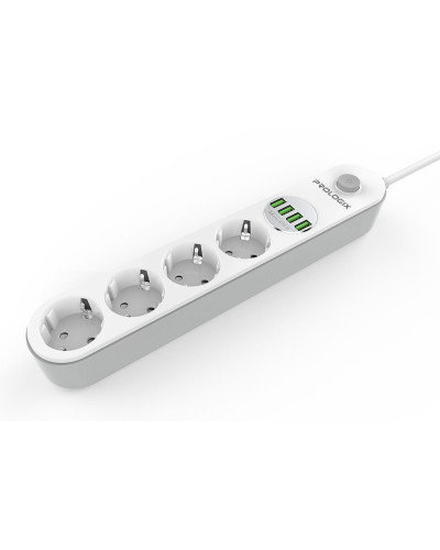 Фільтр живлення ProLogix Premium (PR-SE4432W) 4 розетки, 4 USB, 2 м, білий