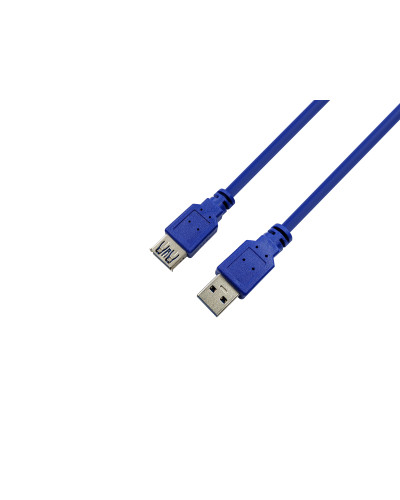 Кабель ProLogix USB - USB V 3.0 (M/F), 1.8 м, синій (PR-USB-P-11-30-18m)