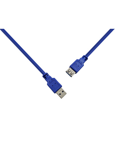 Кабель ProLogix USB - USB V 3.0 (M/F), 1.8 м, синій (PR-USB-P-11-30-18m)