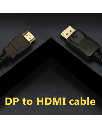 Кабель Prologix DisplayPort - HDMI V 1.2 (M/M), 1 м, Black (PR-DP-HDMI-P-02-30-1m)