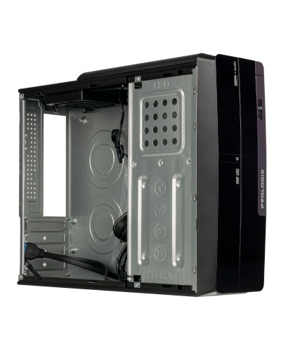 Корпус Prologix E106 Slim Black Door 400W