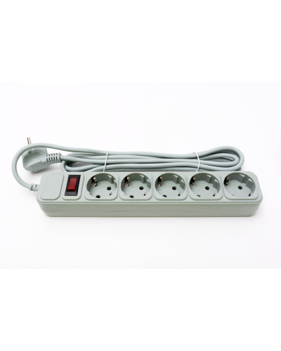 Фільтр живлення ProLogix (PRS-050P5-30G) 5 розеток, 3 м, сірий