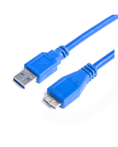 Кабель ProLogix USB - micro USB Type-B V 3.0 (M/M), 0.5 м, синій (PR-USB-P-12-30-05m)