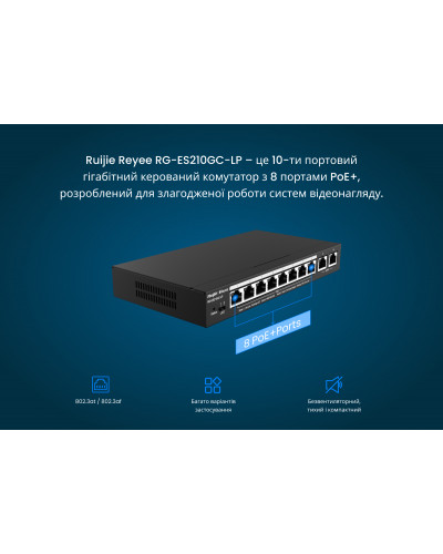 Комутатор Ruijie Reyee RG-ES210GC-LP