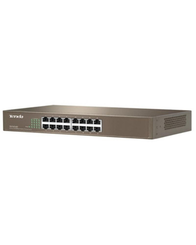 Комутатор TENDA TEF1016D 16port 10/100, некерований, мет.корпус