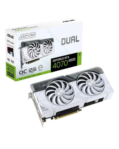 Відеокарта GF RTX 4070 Super 12GB GDDR6X Dual OC White Asus (DUAL-RTX4070S-O12G-WHITE)