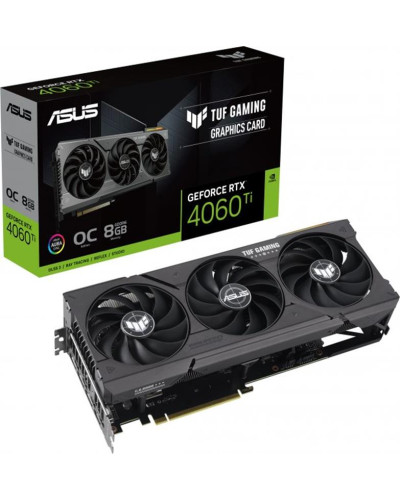 Відеокарта GF RTX 4060 Ti 8GB GDDR6 TUF Gaming OC Asus (TUF-RTX4060TI-O8G-GAMING)
