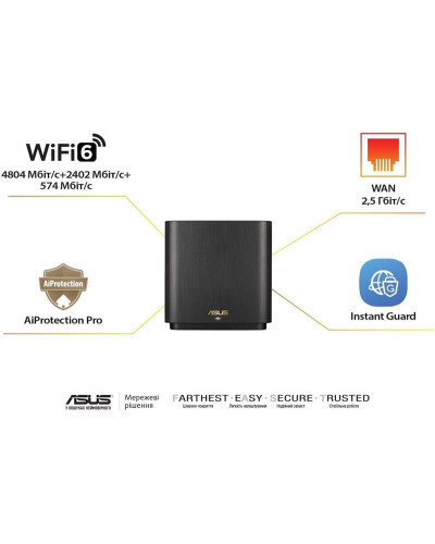 Бездротовий маршрутизатор Asus ZenWiFi XT9 Black 1pk (90IG0740-MO3B50)