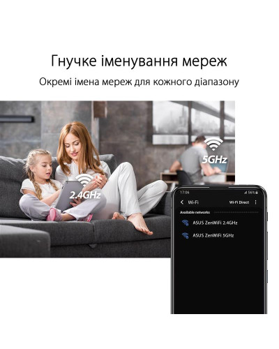 Wi-Fi Mesh система Asus ZenWiFi XD4 Plus 1pk Black (90IG07M0-MO3C10)