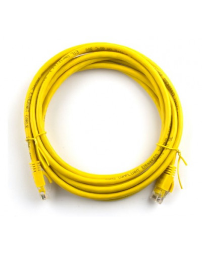 Патч-корд литий Ritar PCR-CU/5Yw/02932 UTP, RJ45, Cat.5e, 5m, жовтий