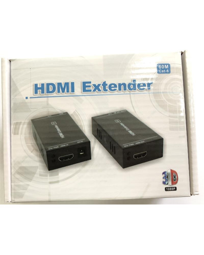Подовжувач Atcom HDMI - RJ-45 (F/F), до 60 м, Black (14371)
