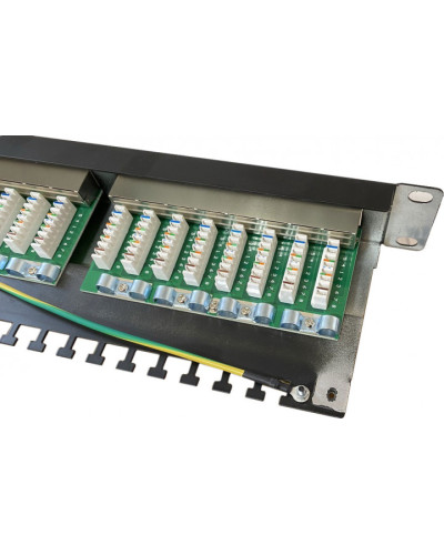 Патч-панель Atcom FP6224 19" 24хRJ-45 FTP 1U cat.6, в зборі