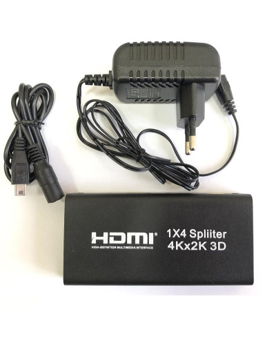 Розгалужувач (спліттер) Atcom (15190) HDMI 4 порти, підтримка UHD 4K