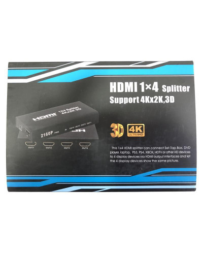 Розгалужувач (спліттер) Atcom (15190) HDMI 4 порти, підтримка UHD 4K