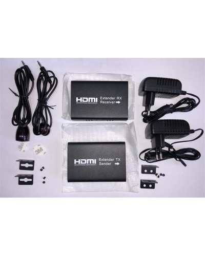 Подовжувач Atcom HDMI - RJ-45 (F/F), до 120 м, Black (14157)
