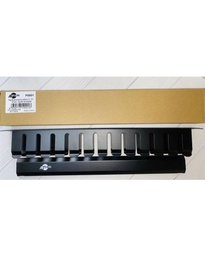 Організатор кабелю ATcom P0001 1U, 19", чорний, металевий