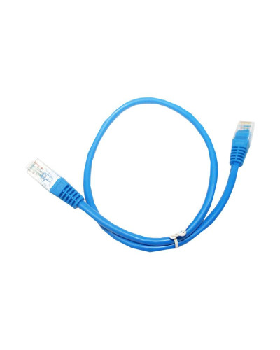 Патч-корд литий, UTP, RJ45, Cat.5e, 0,5m, синій
