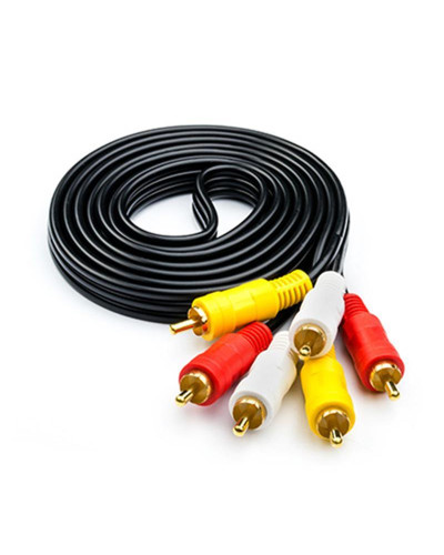 Кабель Atcom 3хRCA - 3хRCA (M/M), 7.5 м, Black (13275) пакет