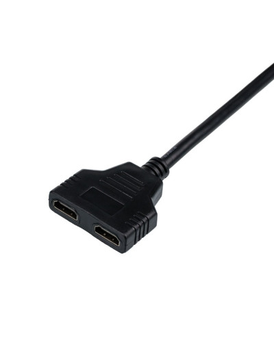Кабель-розгалужувач Atcom HDMI - 2хHDMI (M/F), 0.1 м, Black (10901)