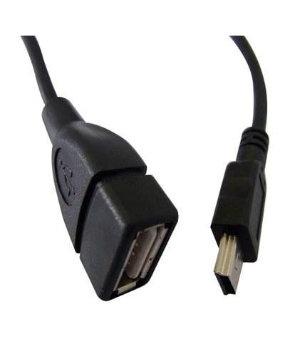 Кабель Atcom USB - mini USB V 2.0 (F/M), 0.8 м, чорний (12821)