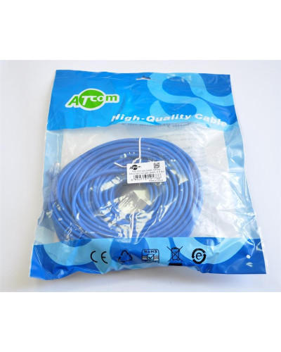 Патч-корд литой, UTP, RJ45, Cat.5e, 30m, синiй