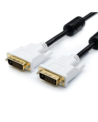 Кабель Atcom DVI - DVI (M/M), 24/24, 5 м, Black/White (9149)
