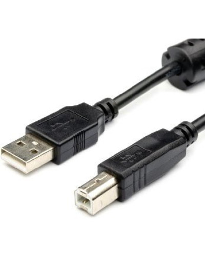 Кабель Atcom USB - USB Type-B V 2.0 (M/M), 1.5 м, ферит, чорний (5474)