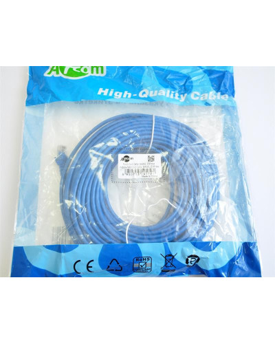 Патч-корд литой, UTP, RJ45, Cat.5e, 25m, синій