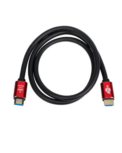 Кабель Atcom HDMI - HDMI V 2.0 (M/M), 4K, 2 м, чорний/червоний (24942) пакет