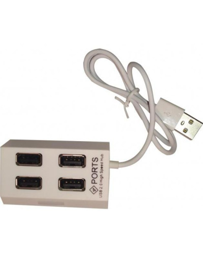 Концентратор USB 2.0 Atcom TD4004 4хUSB2.0 White (AT10724)