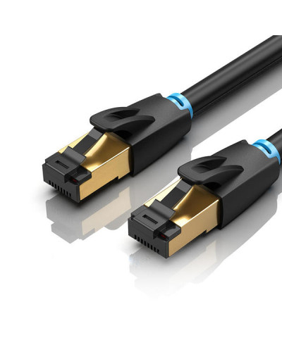 Патч-корд Vention CAT 8 SFTP Ethernet, 0.5 m, Black (IKABD)
