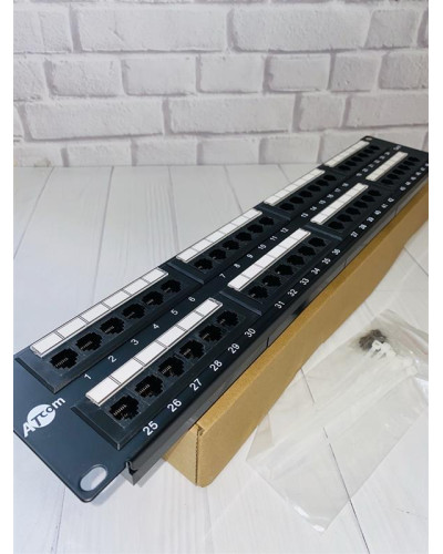 Патч-панель ATcom P6048 19" 48хRJ-45 UTP 2U cat.6