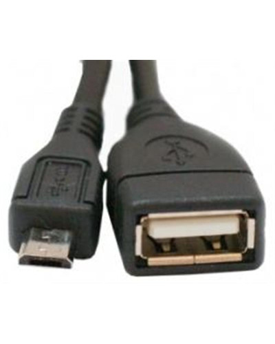 Кабель Atcom USB - micro USB V 2.0 (F/M), 0.8 м, чорний (16028)
