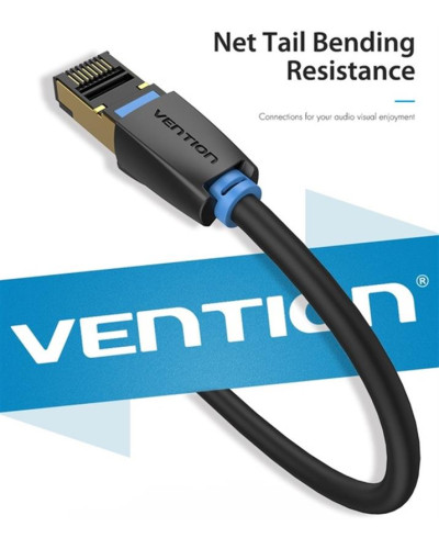 Патч-корд Vention CAT 8 SFTP Ethernet, 2 m, Black (IKABH)