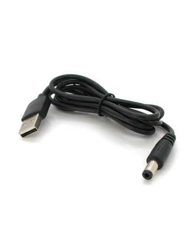 Кабель для роутера 5.5/2.1mm(M)=> USB2.0 (Out:5V), 0.7м, Black, OEM (YT29169/29169)