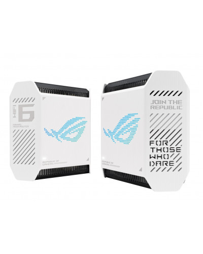 Бездротовий маршрутизатор Asus ROG Rapture Gaming Mesh System GT6 White 2pk (GT6-W-2-PK/90IG07F0-MU9A40)